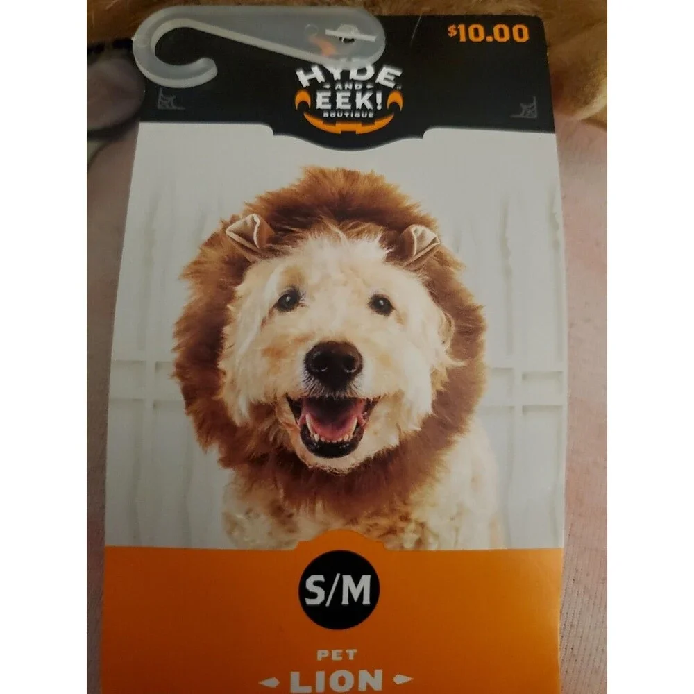 Hyde & Eek! Lion Head Dog and Cat Halloween Costume, Size Small/medium